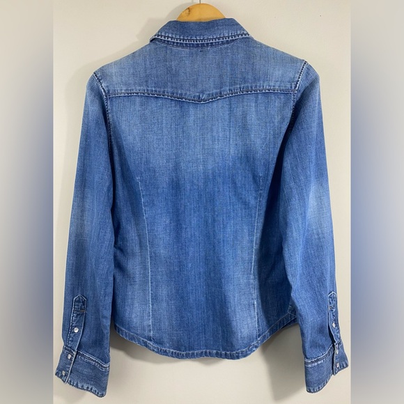 NWT Twenty8Twelve Denim Western Snap Button Shirt Women’s Size M Indigo Wash - Picture 3 of 11